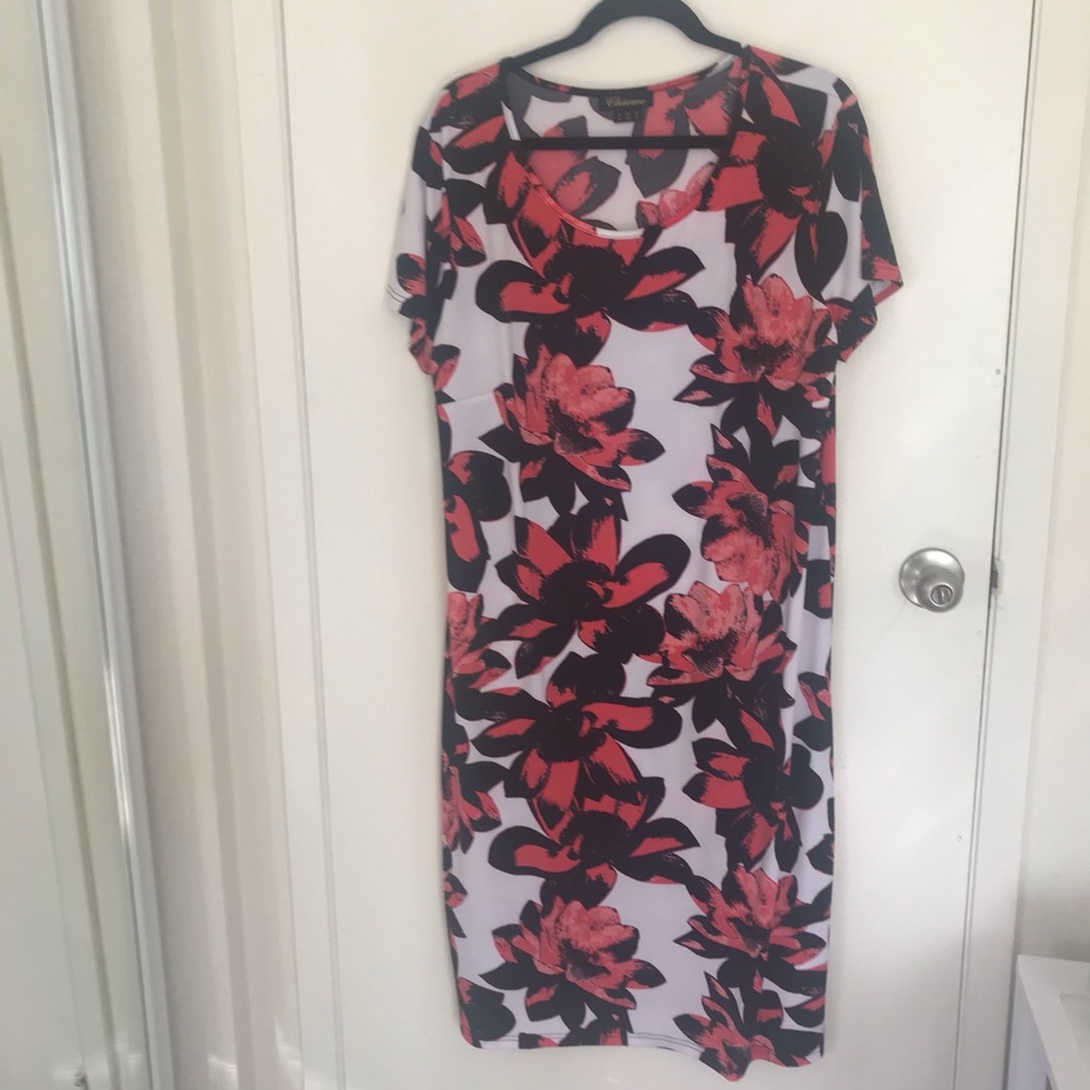 Women's Plus Size Floral Printed casual dress